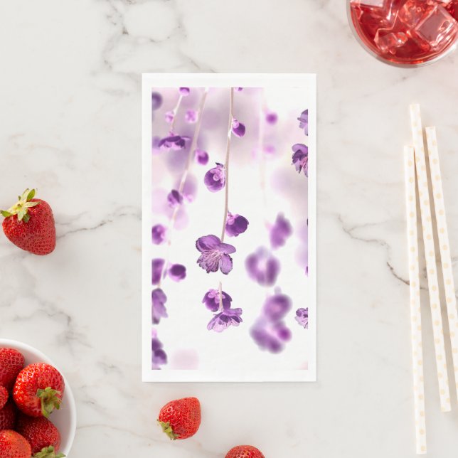 Cherry blossoms paper guest towels (Insitu)