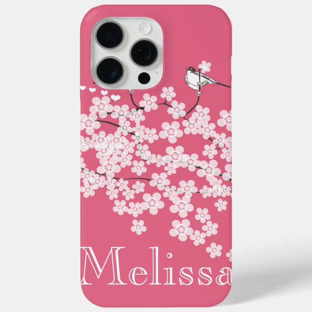 Cherry Blossoms Personalized iPhone case (Back)