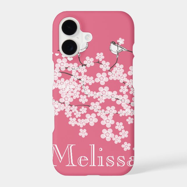 Cherry Blossoms Personalized Iphone Case (Back)