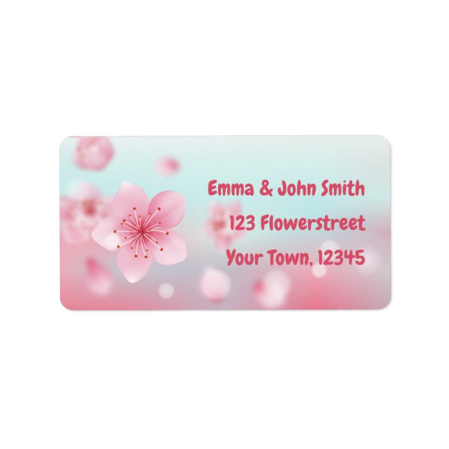 Cherry blossoms - pink mint | romantic label (Front)