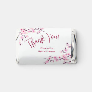 Cherry Blossoms Pink White Bridal Shower Hershey's Miniatures