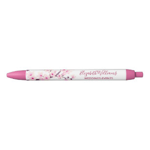 Cherry Blossoms Pink White Business  Pen