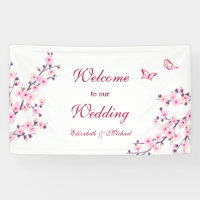 Cherry Blossoms Pink White Wedding  