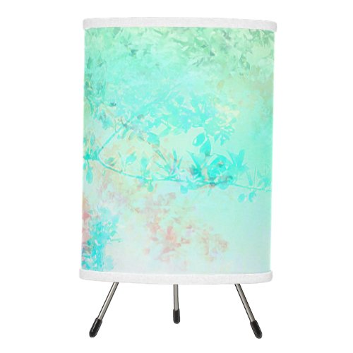 Cherry Blossoms  Pouf Tripod Lamp