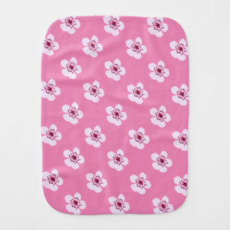 Cherry blossoms pretty flowers burp cloth