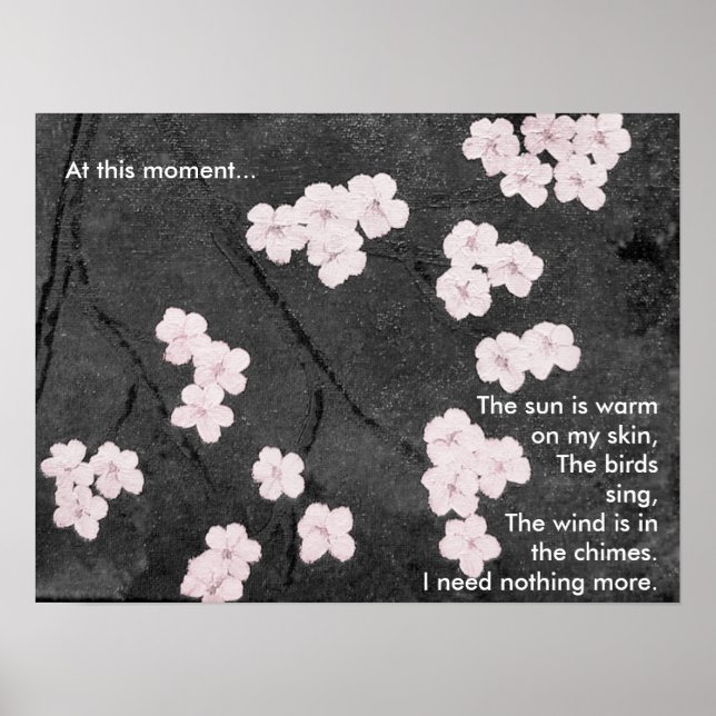 Cherry Blossoms Print with Poem (Front)