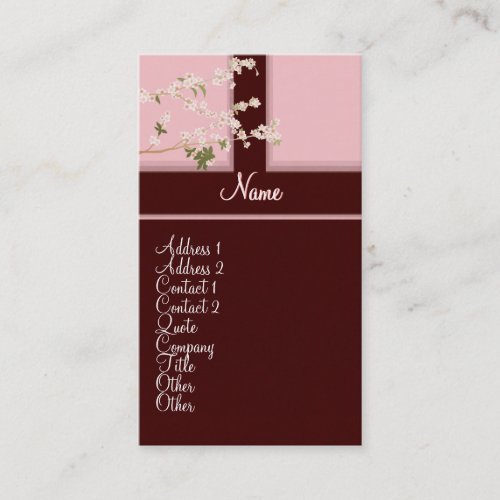 Cherry Blossoms Profile Card Business Card