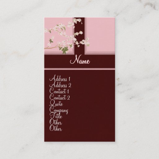 Customizable Cherry Blossoms Profile Card Business Card