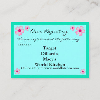 CHERRY BLOSSOMS Registry/RSVP Cards