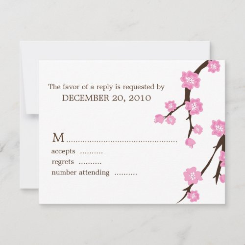 Cherry Blossoms Response Cards