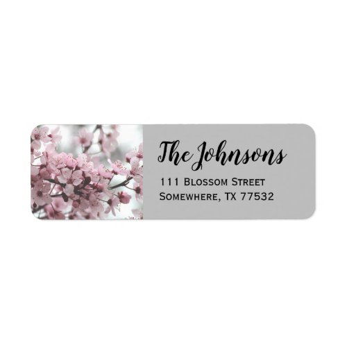 Cherry Blossoms Return Address Labels