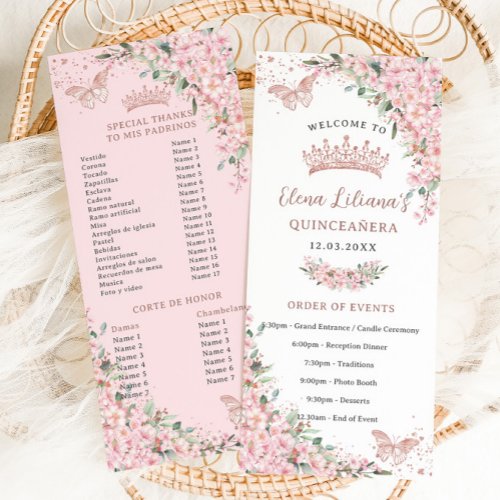 Cherry Blossoms Rose Gold Butterflies Slim Program