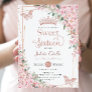 Cherry Blossoms Rose Gold Butterflies Sweet 16 Invitation