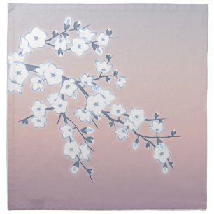 Cherry Blossoms Rose Gradient Floral Napkin