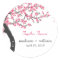 Cherry Blossoms Round Favor Sticker