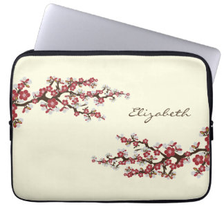 Cherry Blossoms Sakura Laptop Sleeve (red)