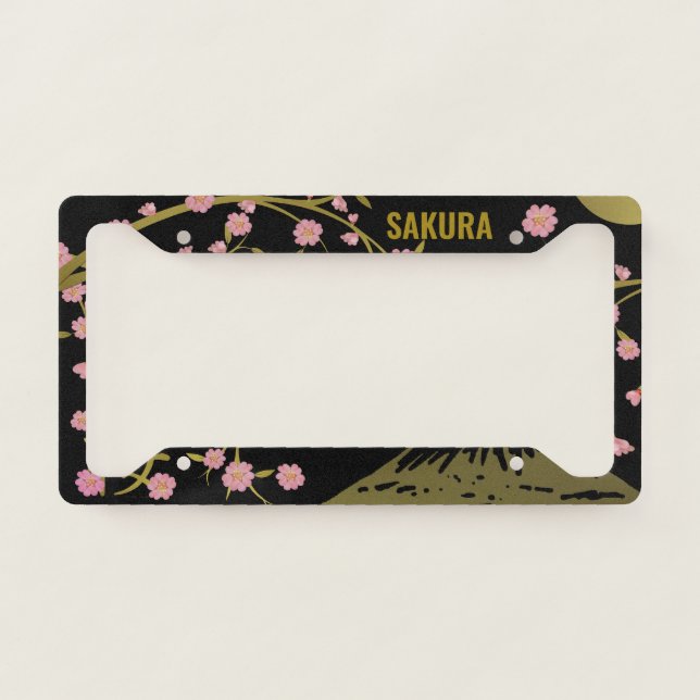 Cherry Blossoms SAKURA License Plate Frame (Front)