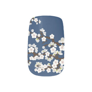 Cherry Blossoms Sakura Minx navy blue) Nail Art