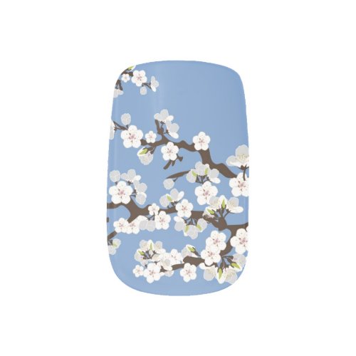 Cherry Blossoms Sakura Minx periwinkle Minx Nail Wraps