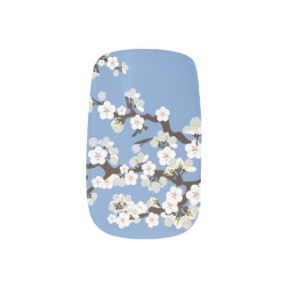 Cherry Blossoms Sakura Minx periwinkle) Nail Wraps
