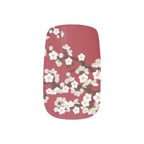 Cherry Blossoms Sakura Minx red Minx Nail Wraps