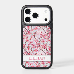 Cherry Blossoms Sakura Monogrammed iPhone 17 Pro Case