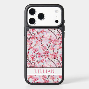 Cherry Blossoms Sakura Monogrammed iPhone 17 Pro Max Case
