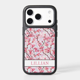 Cherry Blossoms Sakura Monogrammed iPhone 17 Pro Case