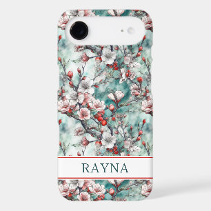 Cherry Blossoms Sakura Print Monogrammed iPhone 17 Air Case