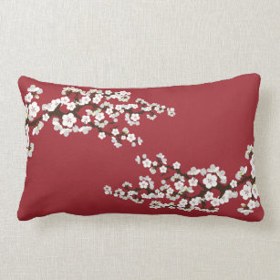 cherry red throw pillows