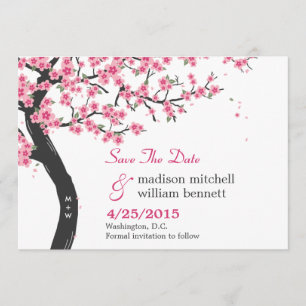 Cherry Blossoms Save The Date Card