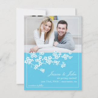 Cherry Blossoms Save The Date Photo Invitation