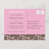 Cherry Blossoms Save the Date Postcard (Back)