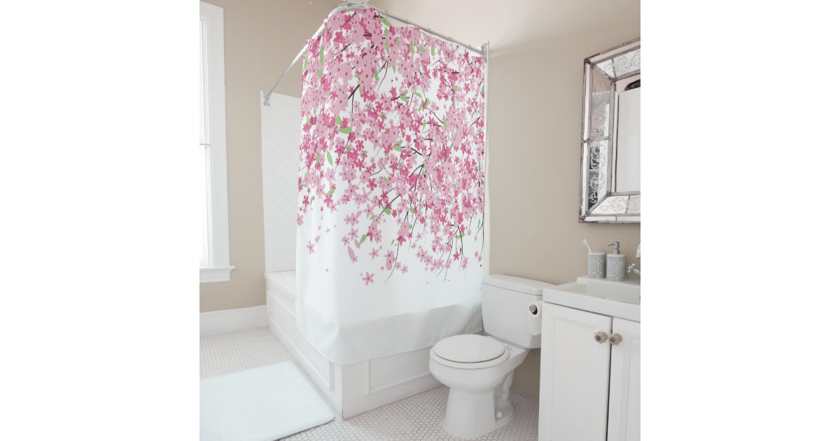 Cherry Blossoms Shower Curtain Zazzle