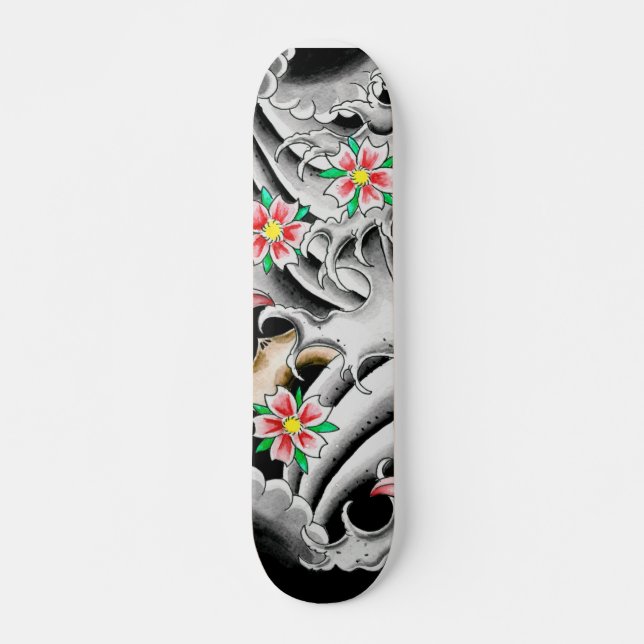 Cherry Blossoms Skateboard Deck (Front)
