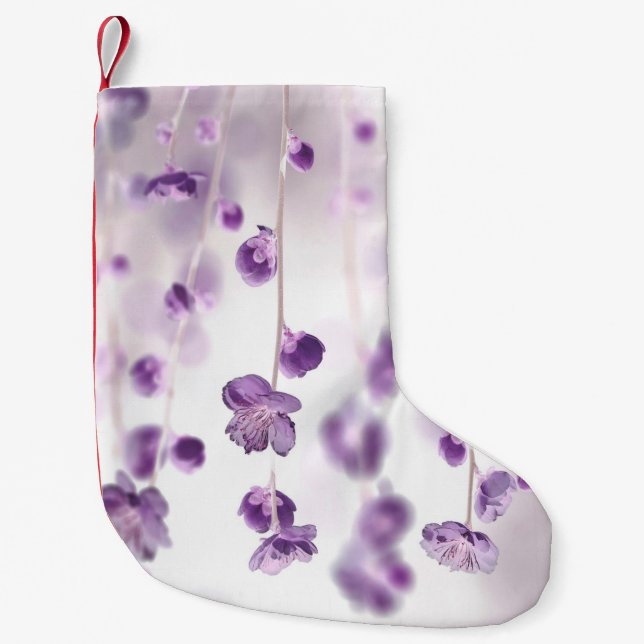 Cherry blossoms small christmas stocking (Front)