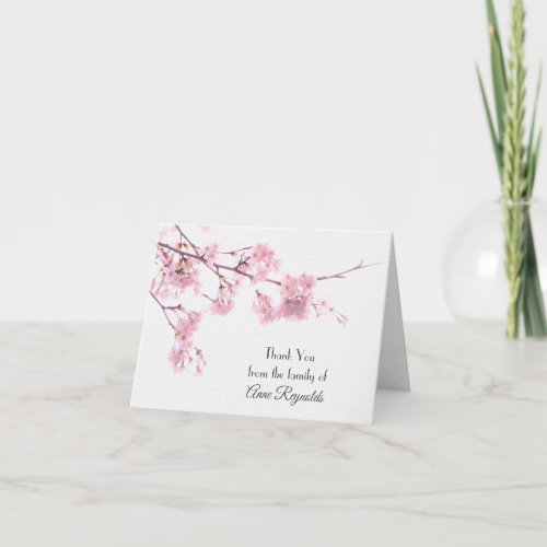 Cherry Blossoms Sympathy Thank You Card
