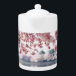 Cherry Blossoms Teapot<br><div class="desc">Pink cherry blossom trees in bloom on the Tidal Basin in springtime in Washington, DC</div>
