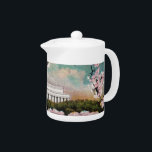 Cherry Blossoms Teapot<br><div class="desc">This vintage image from the 1930's of the Cherry Blossoms in Washington DC.</div>
