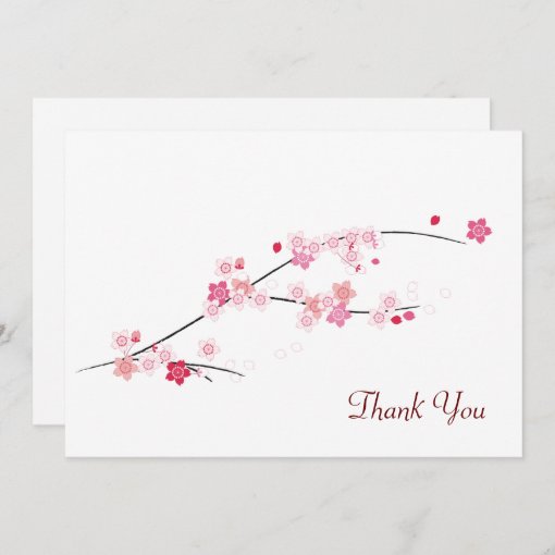 Cherry Blossoms Thank You Card | Zazzle