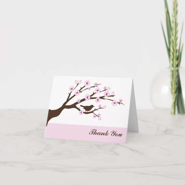 Cherry Blossoms Thank You Card (Front)