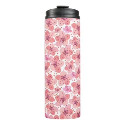 cherry blossoms thermal tumbler