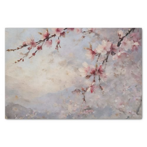 Cherry Blossoms Watercolor Decoupage  Tissue Paper