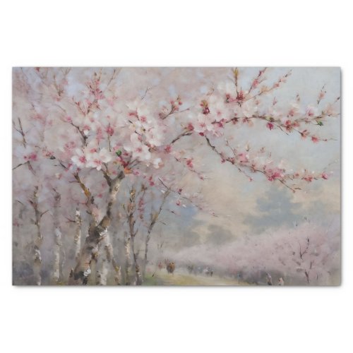 Cherry Blossoms Watercolor Decoupage  Tissue Paper