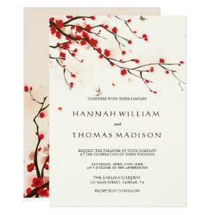 cherry blossom invitations zazzle
