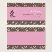 Cherry Blossoms Wedding Favor Tag (Front & Back)