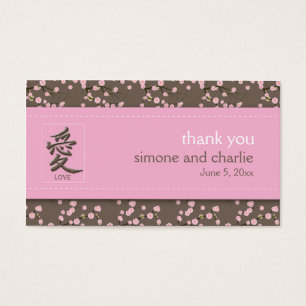 Cherry Blossoms Wedding Favor Tag