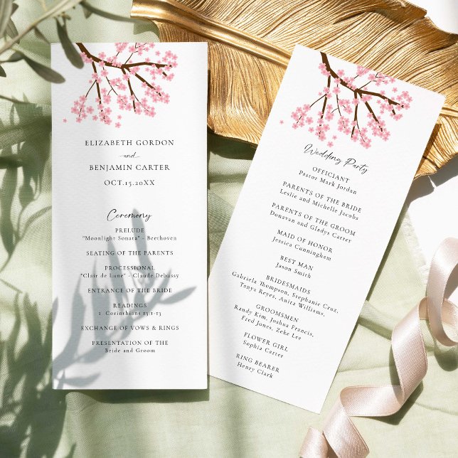 Cherry Blossoms Wedding Floral Elegant Script (Creator Uploaded)