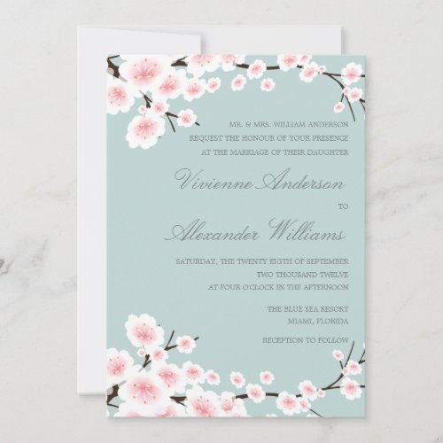 CHERRY BLOSSOMS | WEDDING INVITATION