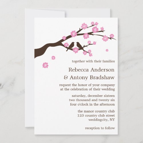 Cherry Blossoms Wedding Invitations